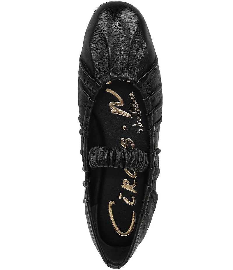 Circus NY by Sam Edelman Blythe Ruched Leather Mary Jane Ballet Flats