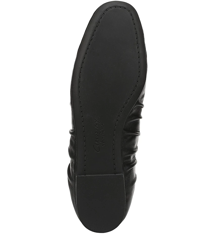 Circus NY by Sam Edelman Blythe Ruched Leather Mary Jane Ballet Flats