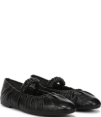 Circus NY by Sam Edelman Blythe Ruched Leather Mary Jane Ballet Flats