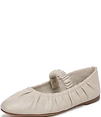 Circus NY by Sam Edelman Blythe Ruched Leather Mary Jane Ballet Flats