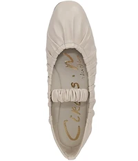 Circus NY by Sam Edelman Blythe Ruched Leather Mary Jane Ballet Flats