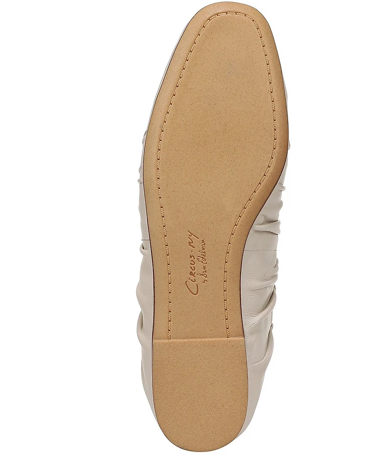 Circus NY by Sam Edelman Blythe Ruched Leather Mary Jane Ballet Flats