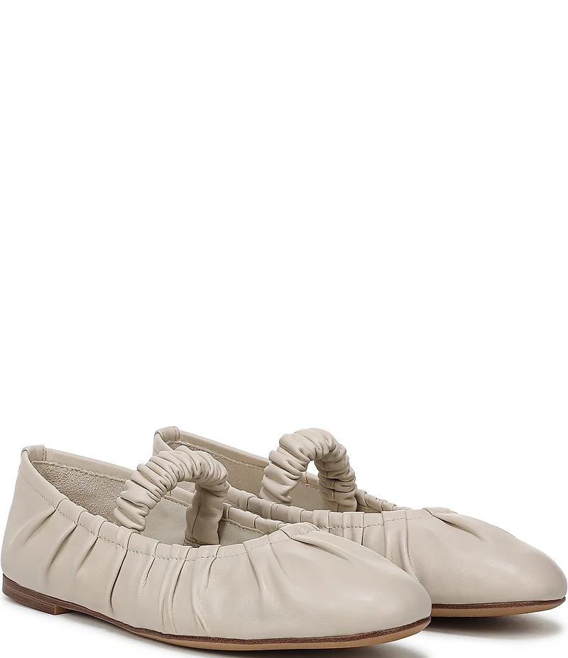 Circus NY by Sam Edelman Blythe Ruched Leather Mary Jane Ballet Flats