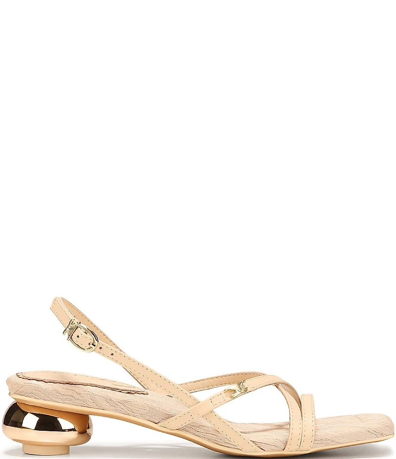 Circus NY by Sam Edelman Caia Leather Sculpted Heel Strappy Dress Sandals