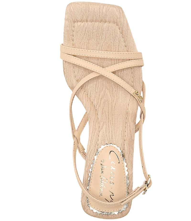 Circus NY by Sam Edelman Caia Leather Sculpted Heel Strappy Dress Sandals