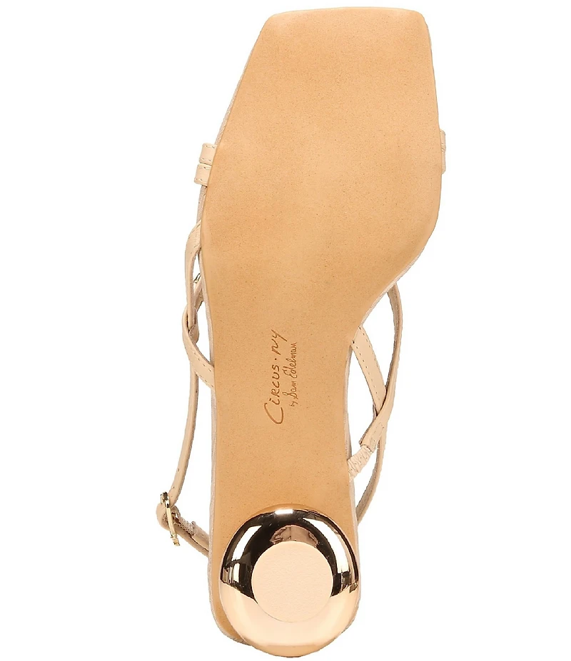 Circus NY by Sam Edelman Caia Leather Sculpted Heel Strappy Dress Sandals