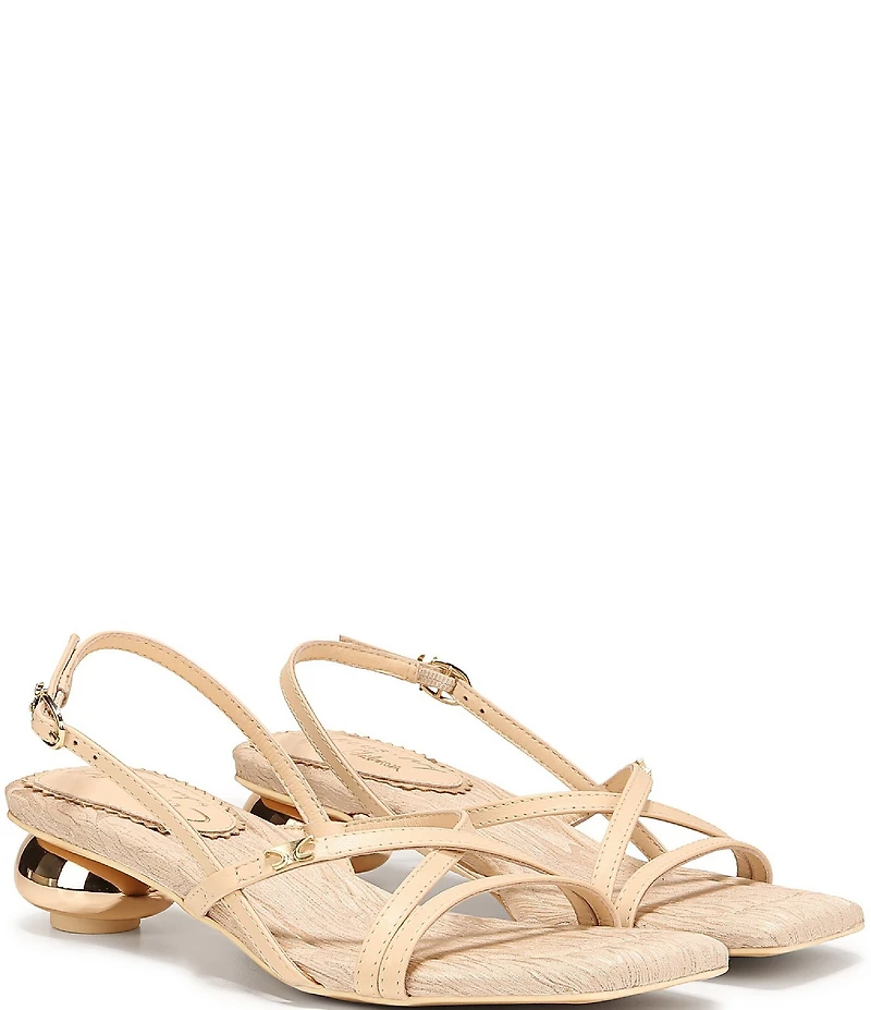 Circus NY by Sam Edelman Caia Leather Sculpted Heel Strappy Dress Sandals