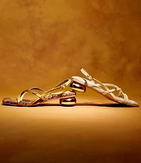 Circus NY by Sam Edelman Caia Leather Sculpted Heel Strappy Dress Sandals