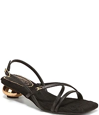 Circus NY by Sam Edelman Caia Leather Sculpted Heel Strappy Dress Sandals