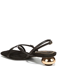 Circus NY by Sam Edelman Caia Leather Sculpted Heel Strappy Dress Sandals