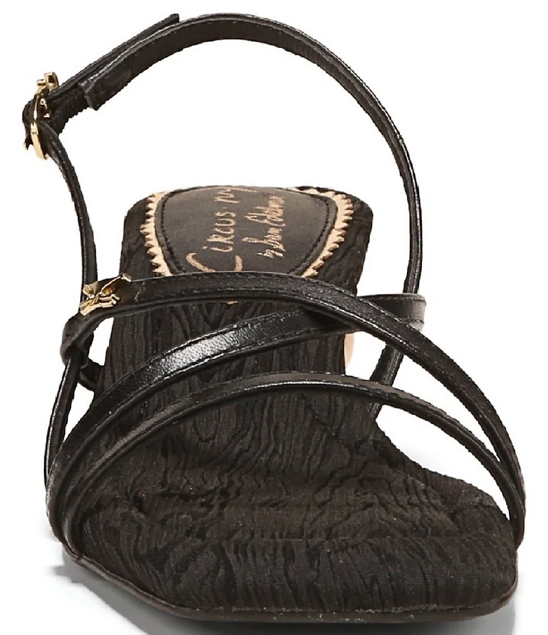 Circus NY by Sam Edelman Caia Leather Sculpted Heel Strappy Dress Sandals