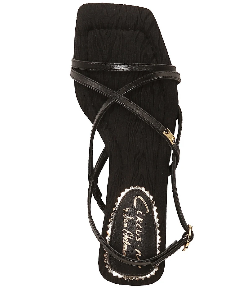 Circus NY by Sam Edelman Caia Leather Sculpted Heel Strappy Dress Sandals