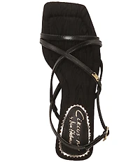 Circus NY by Sam Edelman Caia Leather Sculpted Heel Strappy Dress Sandals