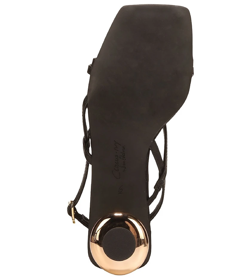 Circus NY by Sam Edelman Caia Leather Sculpted Heel Strappy Dress Sandals