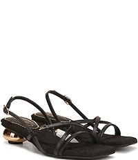 Circus NY by Sam Edelman Caia Leather Sculpted Heel Strappy Dress Sandals