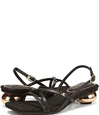 Circus NY by Sam Edelman Caia Leather Sculpted Heel Strappy Dress Sandals