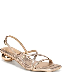 Circus NY by Sam Edelman Caia Metallic Sculpted Heel Strappy Dress Sandals