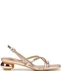 Circus NY by Sam Edelman Caia Metallic Sculpted Heel Strappy Dress Sandals
