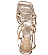 Circus NY by Sam Edelman Caia Metallic Sculpted Heel Strappy Dress Sandals