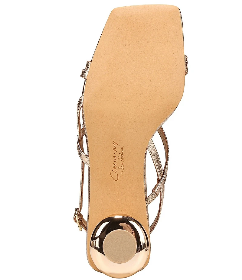 Circus NY by Sam Edelman Caia Metallic Sculpted Heel Strappy Dress Sandals