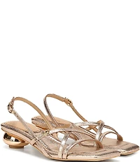 Circus NY by Sam Edelman Caia Metallic Sculpted Heel Strappy Dress Sandals