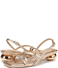 Circus NY by Sam Edelman Caia Metallic Sculpted Heel Strappy Dress Sandals