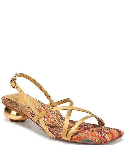 Circus NY by Sam Edelman Caia Satin Sculpted Heel Strappy Dress Sandals