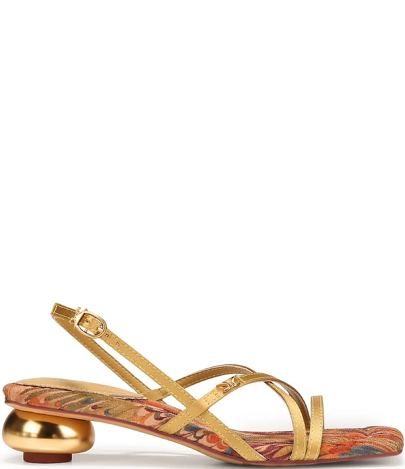 Circus NY by Sam Edelman Caia Satin Sculpted Heel Strappy Dress Sandals