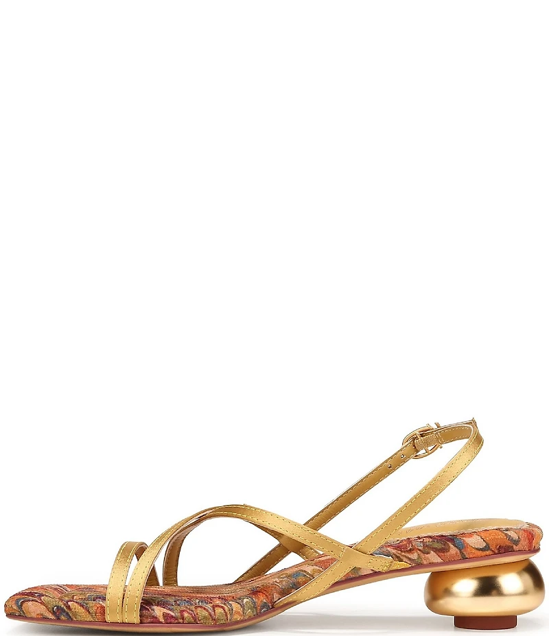Circus NY by Sam Edelman Caia Satin Sculpted Heel Strappy Dress Sandals