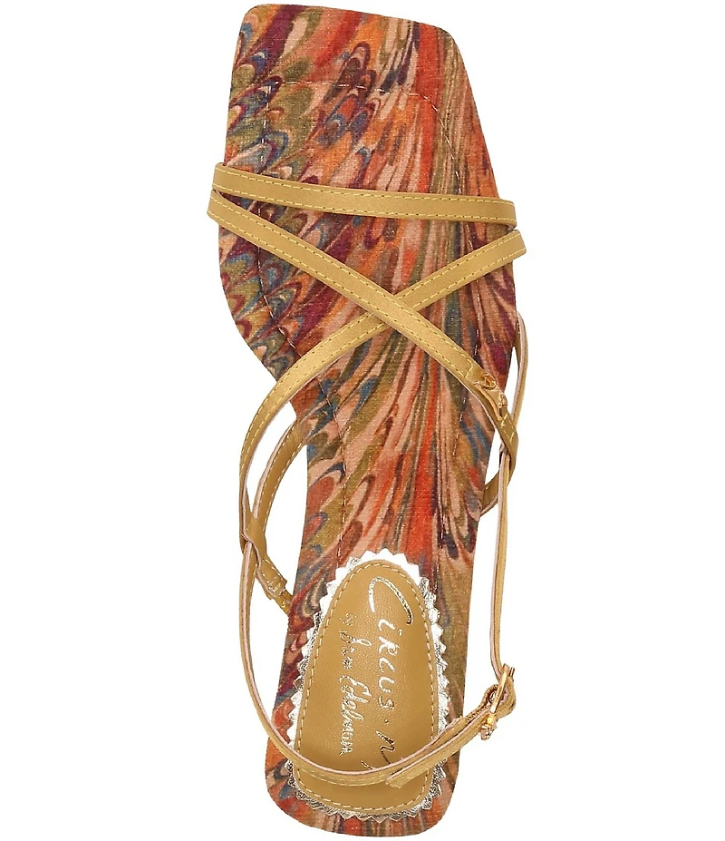 Circus NY by Sam Edelman Caia Satin Sculpted Heel Strappy Dress Sandals