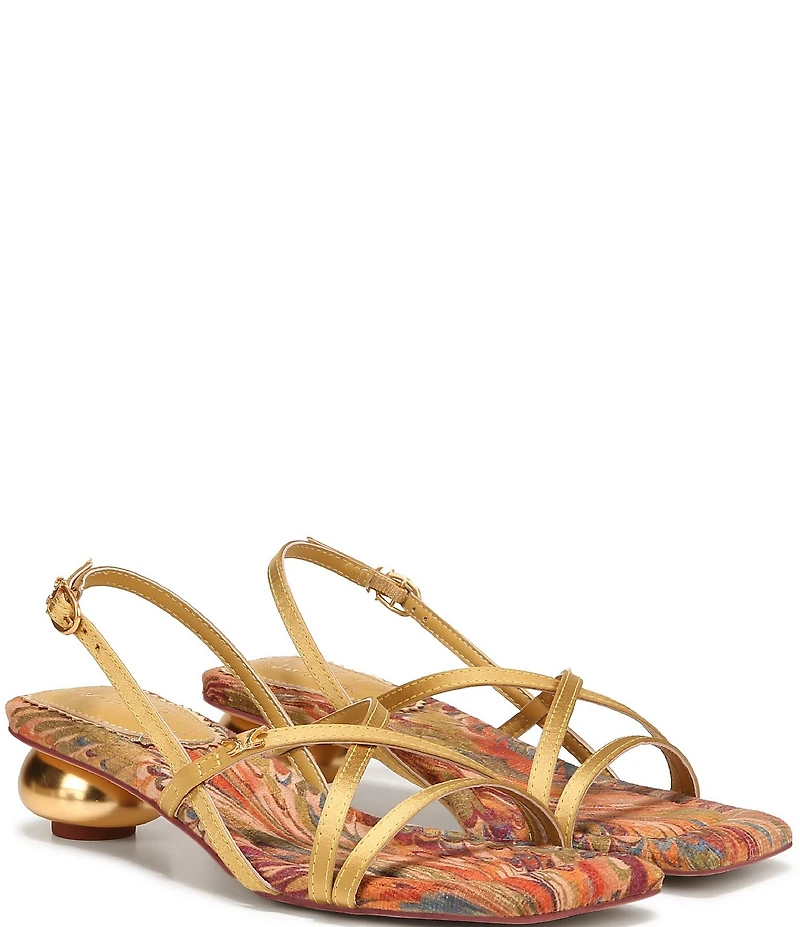 Circus NY by Sam Edelman Caia Satin Sculpted Heel Strappy Dress Sandals