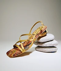 Circus NY by Sam Edelman Caia Satin Sculpted Heel Strappy Dress Sandals