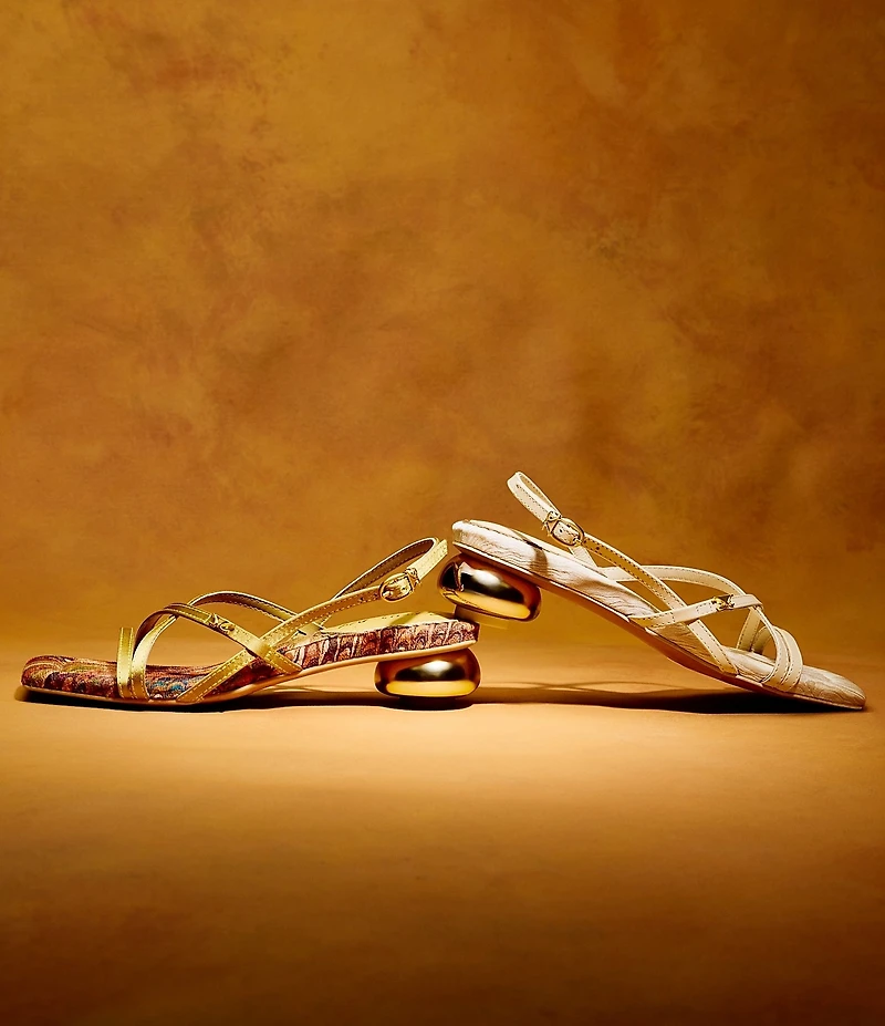 Circus NY by Sam Edelman Caia Satin Sculpted Heel Strappy Dress Sandals