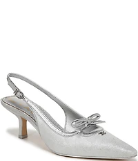 Circus NY by Sam Edelman Cassidy Shimmer Fabric Bow Detail Slingback Pumps