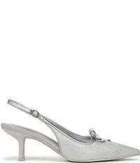 Circus NY by Sam Edelman Cassidy Shimmer Fabric Bow Detail Slingback Pumps