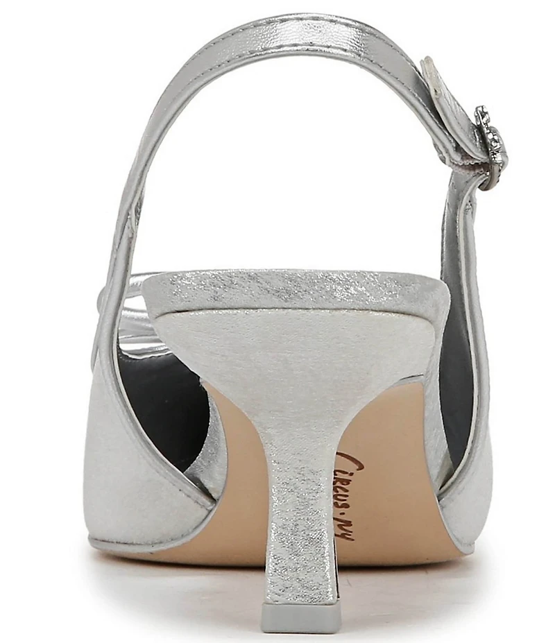 Circus NY by Sam Edelman Cassidy Shimmer Fabric Bow Detail Slingback Pumps