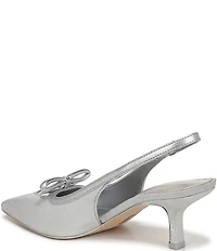 Circus NY by Sam Edelman Cassidy Shimmer Fabric Bow Detail Slingback Pumps