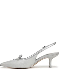 Circus NY by Sam Edelman Cassidy Shimmer Fabric Bow Detail Slingback Pumps