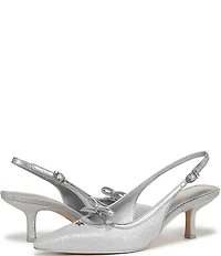 Circus NY by Sam Edelman Cassidy Shimmer Fabric Bow Detail Slingback Pumps