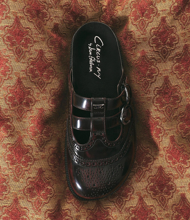 Circus NY by Sam Edelman Claudia Brogue Double Buckle Mary Jane Mules