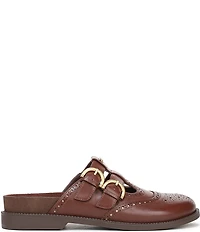 Circus NY by Sam Edelman Claudia Leather Brogue Double Buckle Mary Jane Mules