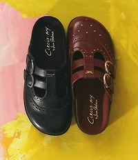 Circus NY by Sam Edelman Claudia Leather Brogue Double Buckle Mary Jane Mules