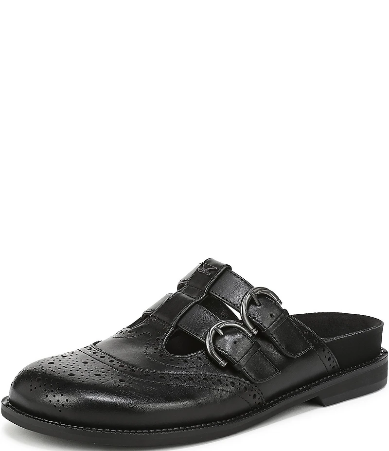 Circus NY by Sam Edelman Claudia Leather Brogue Double Buckle Mary Jane Mules