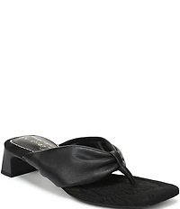 Circus NY by Sam Edelman Colette Leather Block Heel Thong Slide Sandals