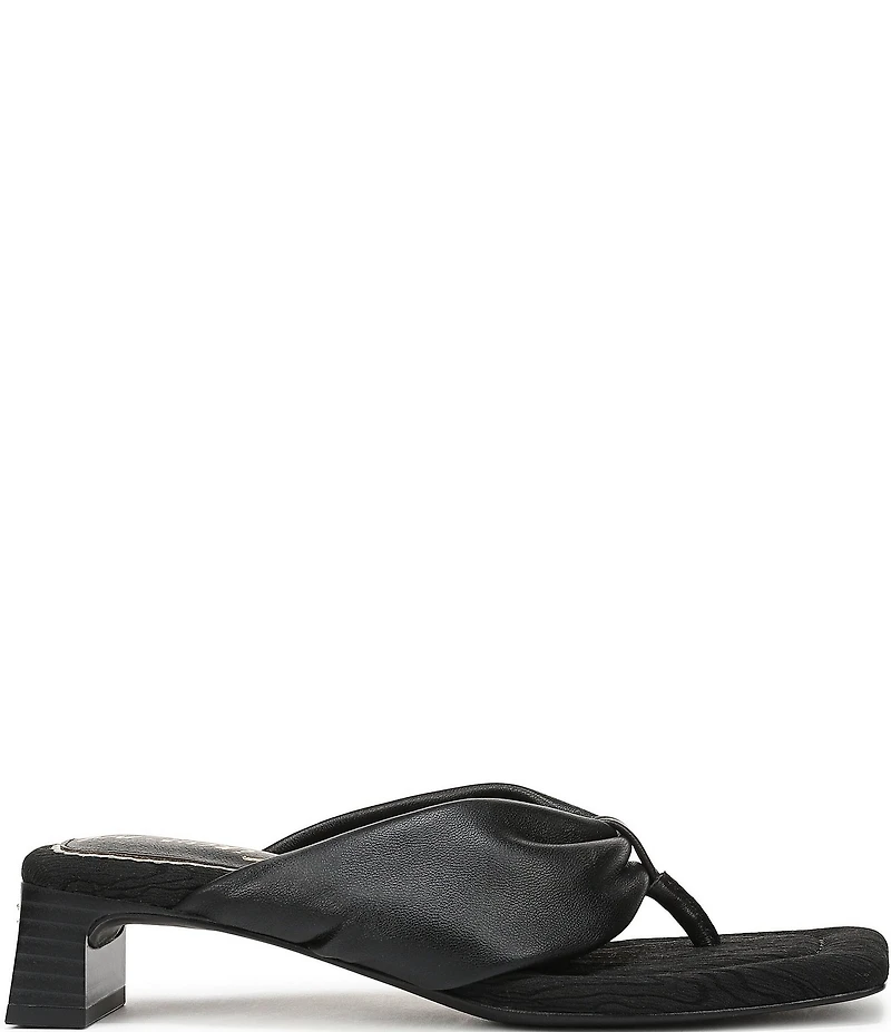 Circus NY by Sam Edelman Colette Leather Block Heel Thong Slide Sandals