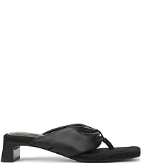 Circus NY by Sam Edelman Colette Leather Block Heel Thong Slide Sandals