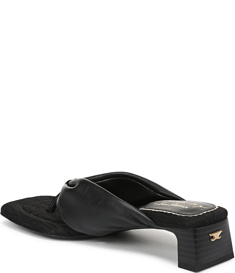 Circus NY by Sam Edelman Colette Leather Block Heel Thong Slide Sandals