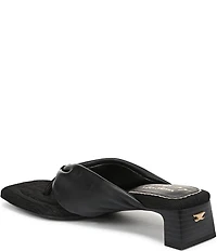 Circus NY by Sam Edelman Colette Leather Block Heel Thong Slide Sandals