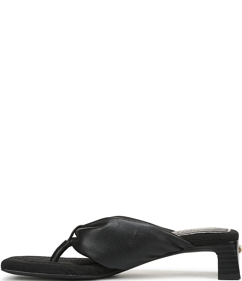 Circus NY by Sam Edelman Colette Leather Block Heel Thong Slide Sandals