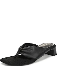 Circus NY by Sam Edelman Colette Leather Block Heel Thong Slide Sandals